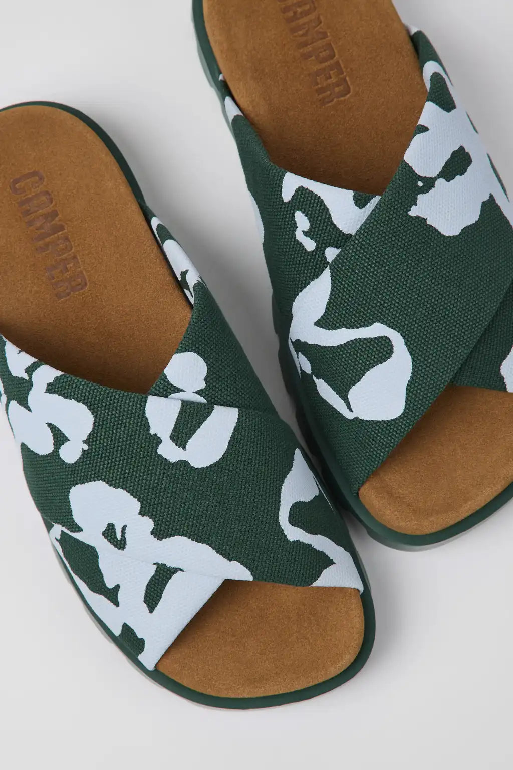 Brutus Sandal Green and blue recycled cotton sandals for women