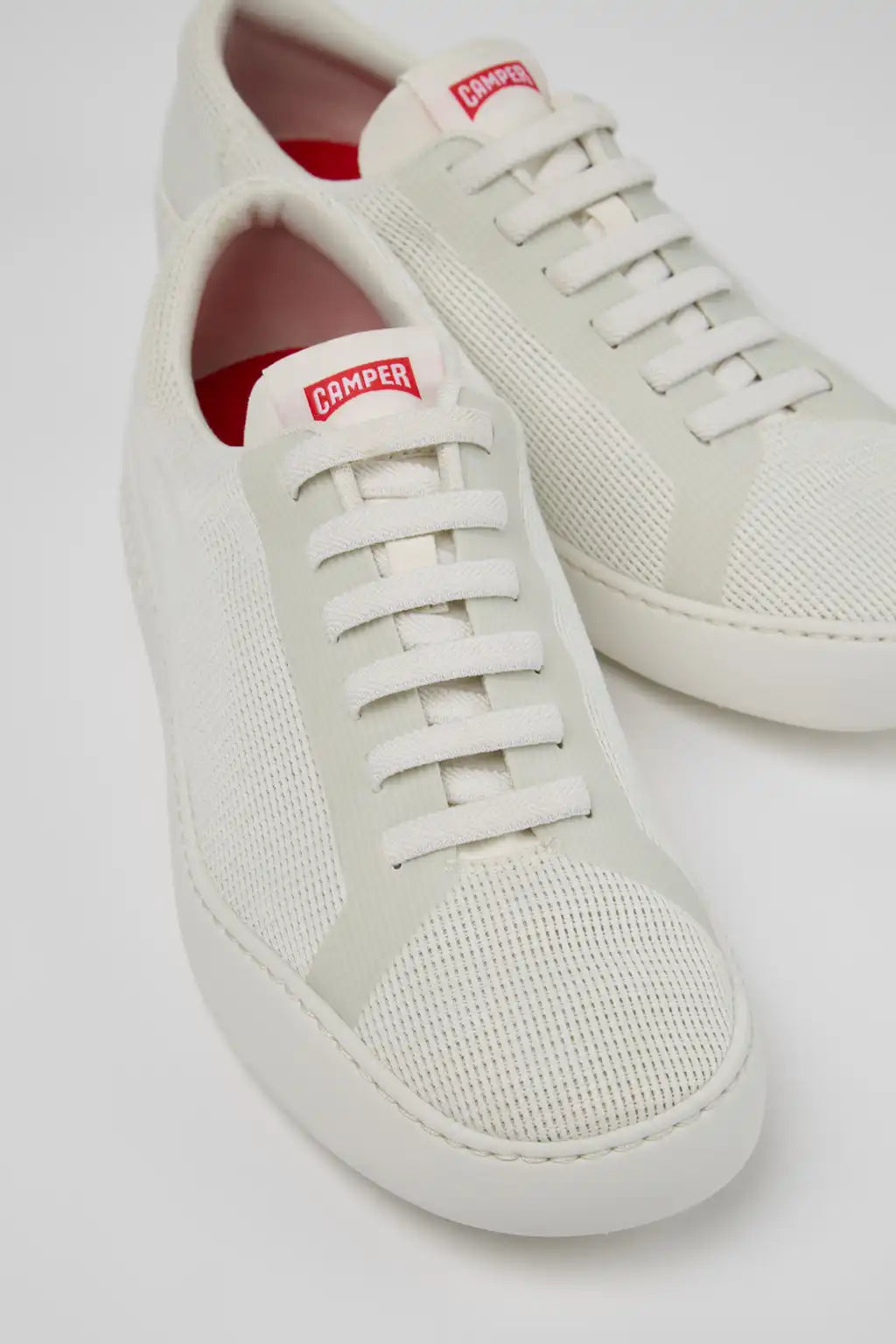 Peu Touring Gray Leather and Recycled Engineered Materials Sneakers for Men.