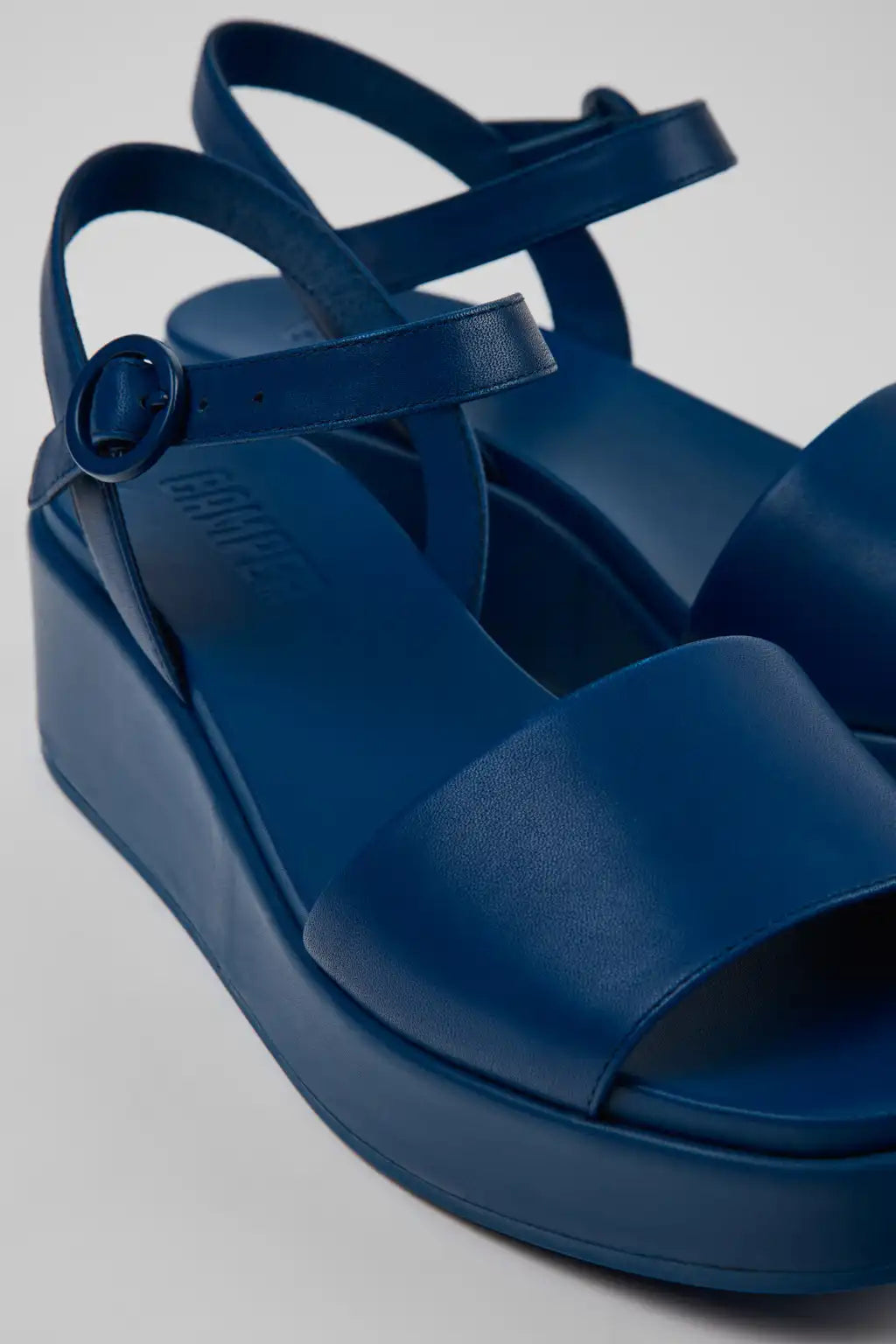 Misia Blue Leather Sandals for Women.