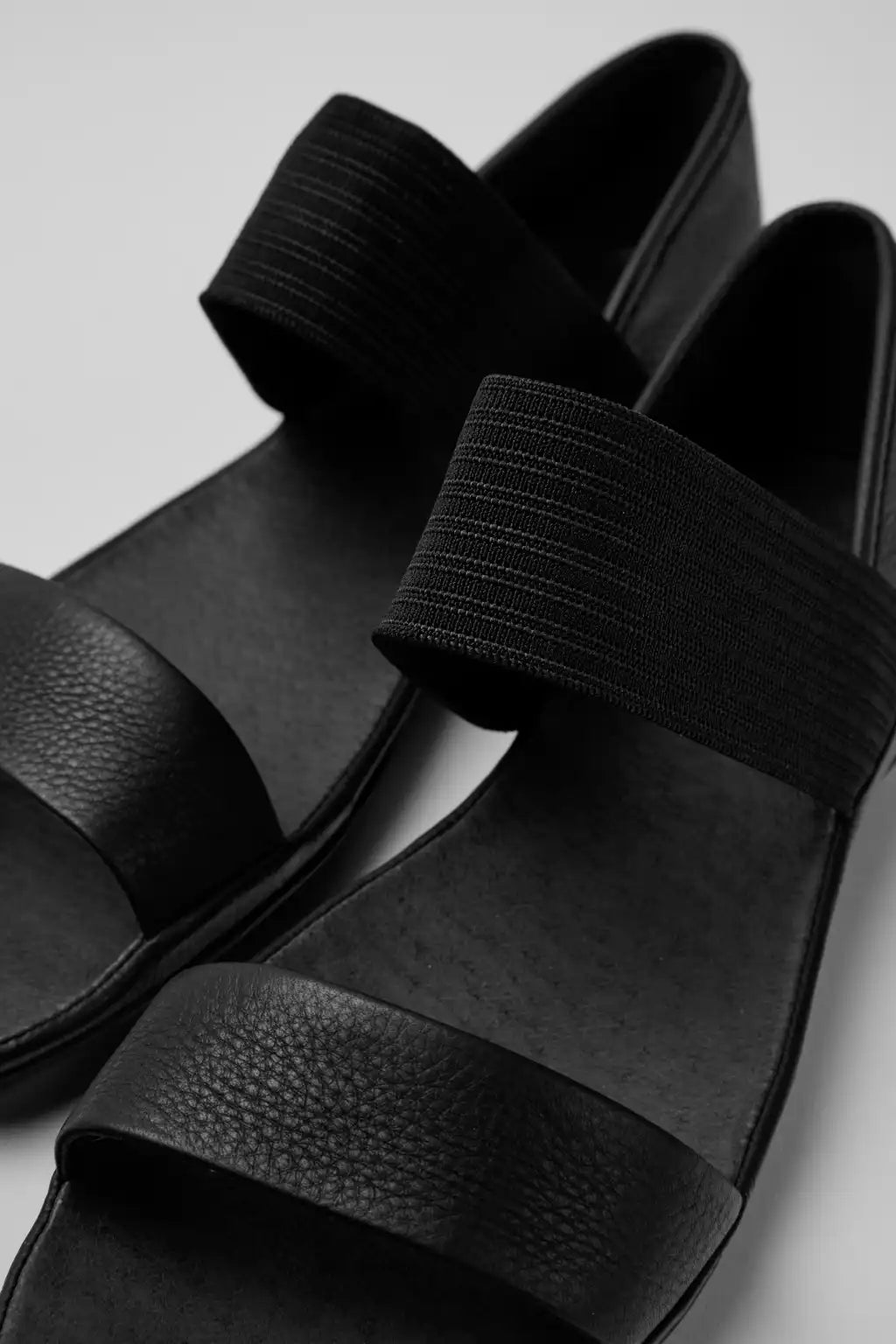 Right Blue leather sandals for women