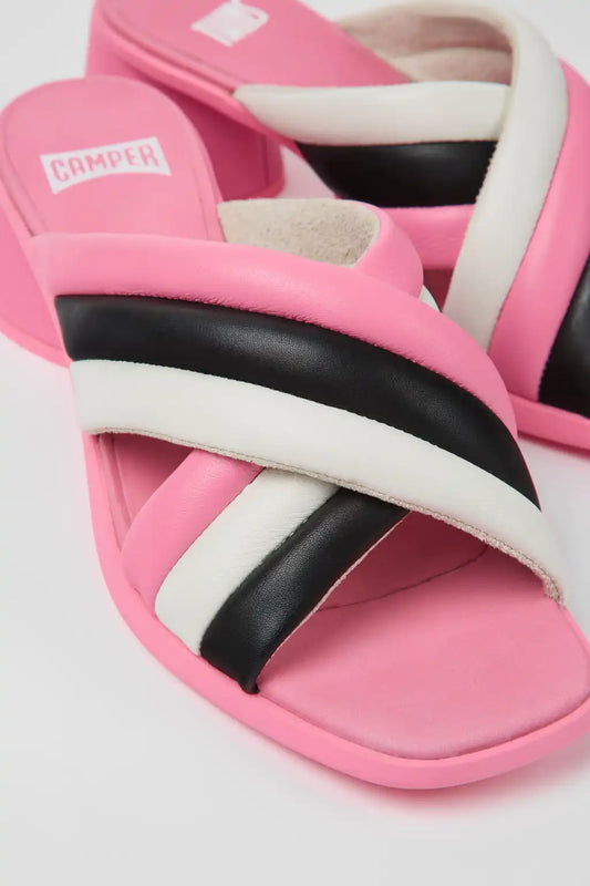 Twins Multicolored leather sandals for women