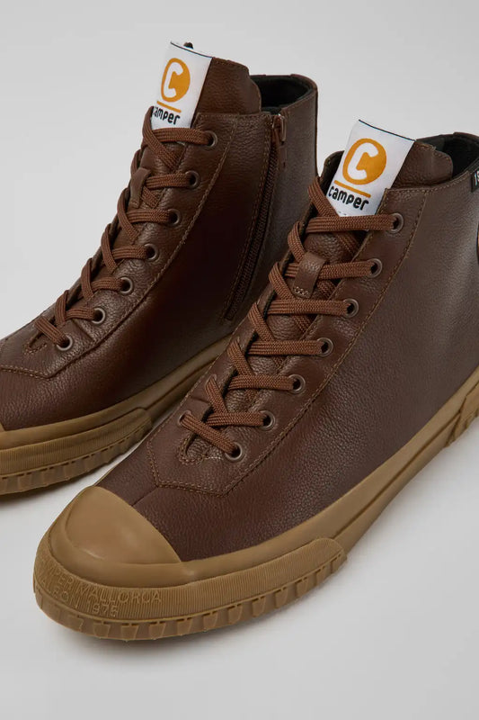 Camaleon Brown leather boots for men