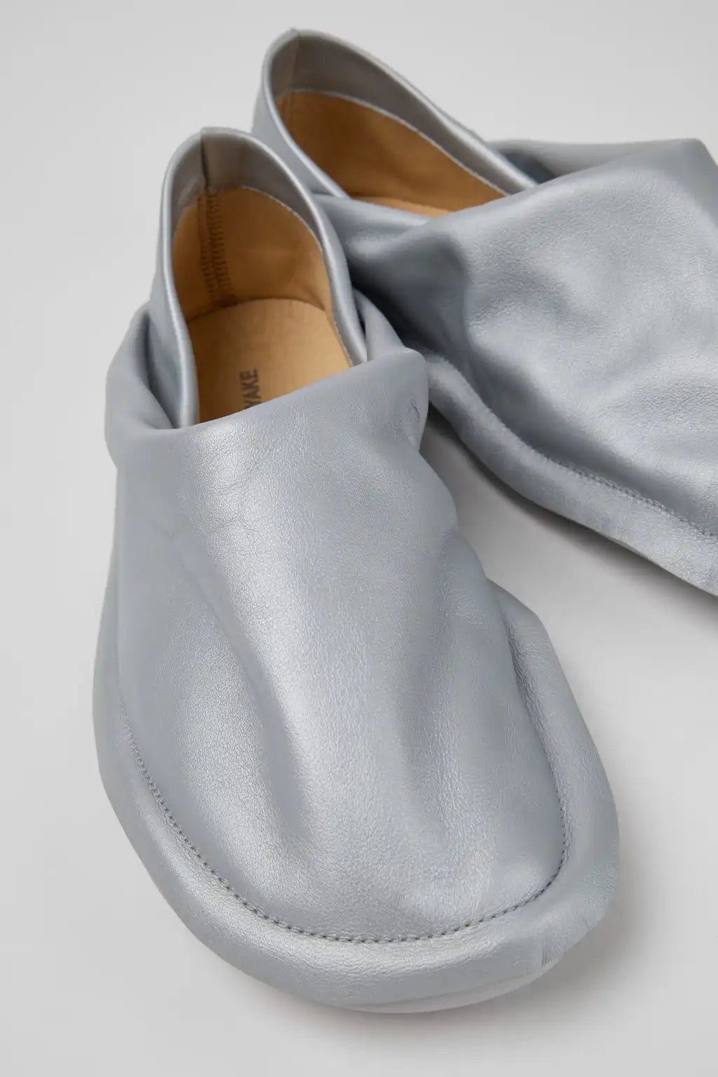 Camper x ISSEY MIYAKE - Peu Form Gray Leather Moccasins for Men.