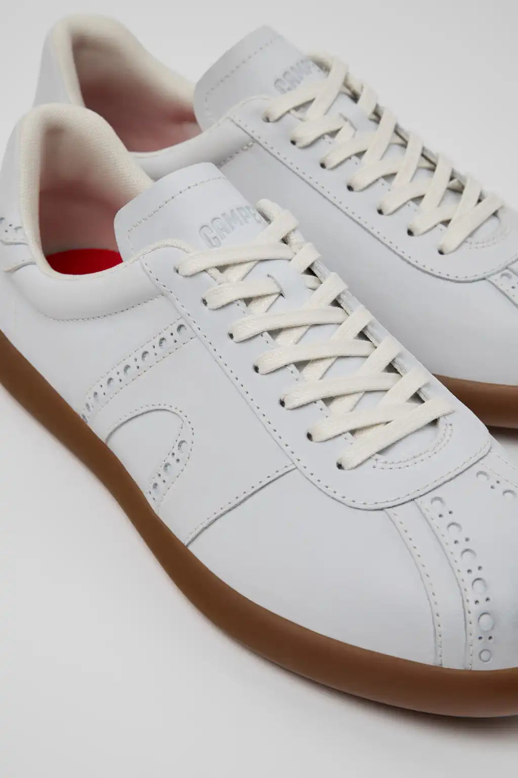 Twins Gray Leather Sneakers for Men.