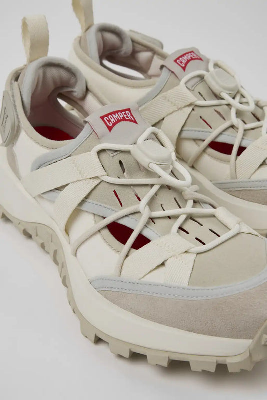 Drift Trail Beige Textile and Nubuck Sneakers for Women.