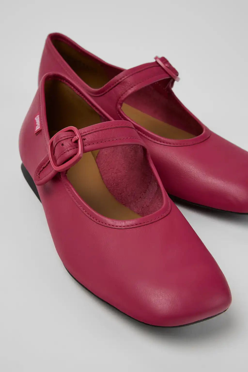 Casi Myra Black Leather Shoes for Women.