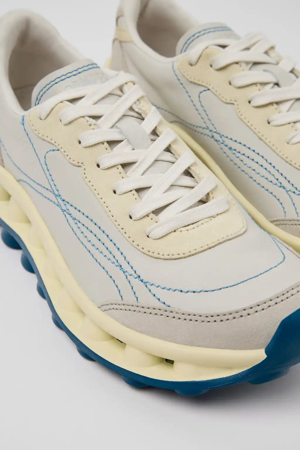 Pelotissima Beige Leather and Nubuck Sneakers for Women.