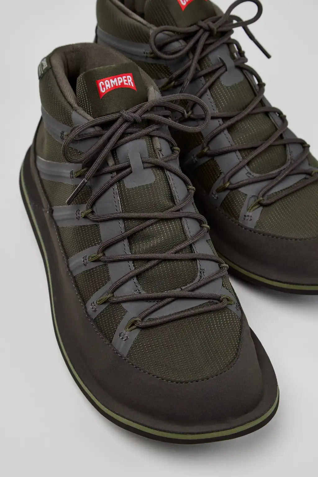 Beetle Green and Gray Ankle Boots for Men.