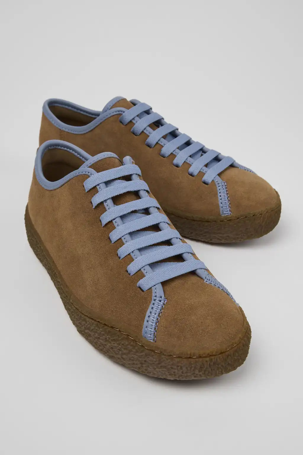 Peu Terreno Brown and Gray Nubuck and Leather Shoes for Women.