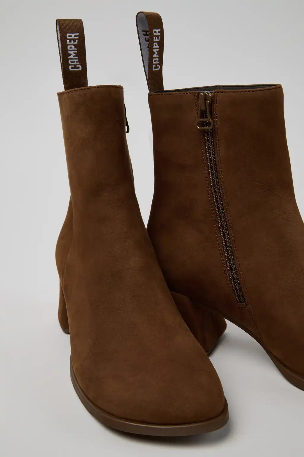 Kora Brown Nubuck Ankle Boots for Women.
