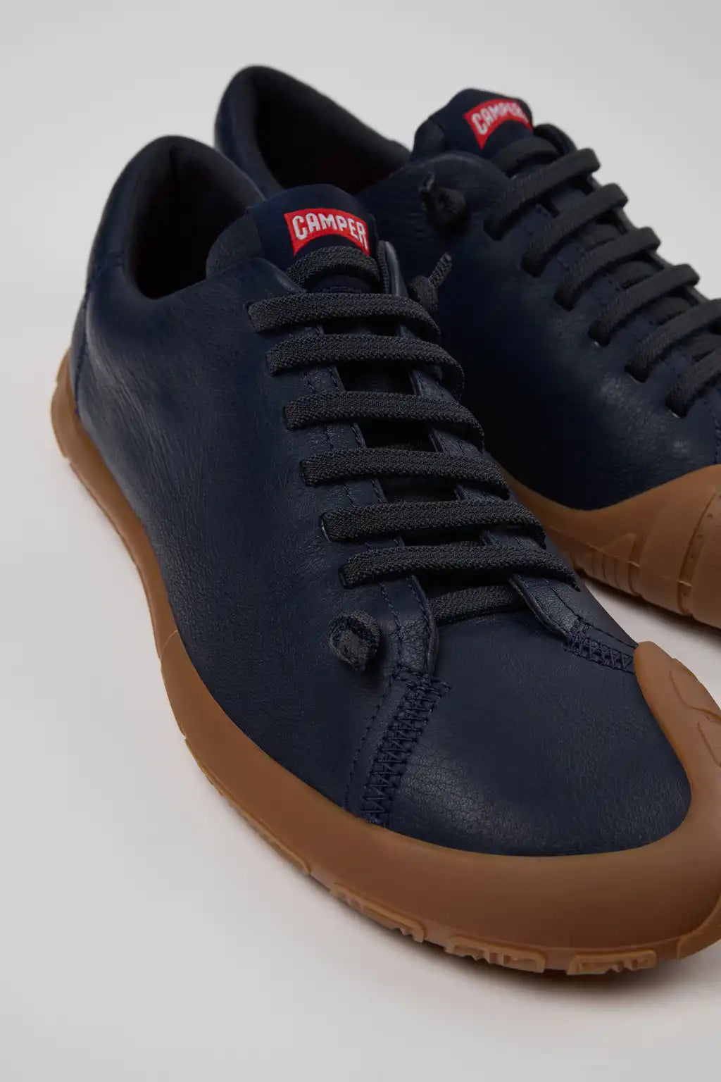 Peu Path+ Brown Leather Shoes for Men.