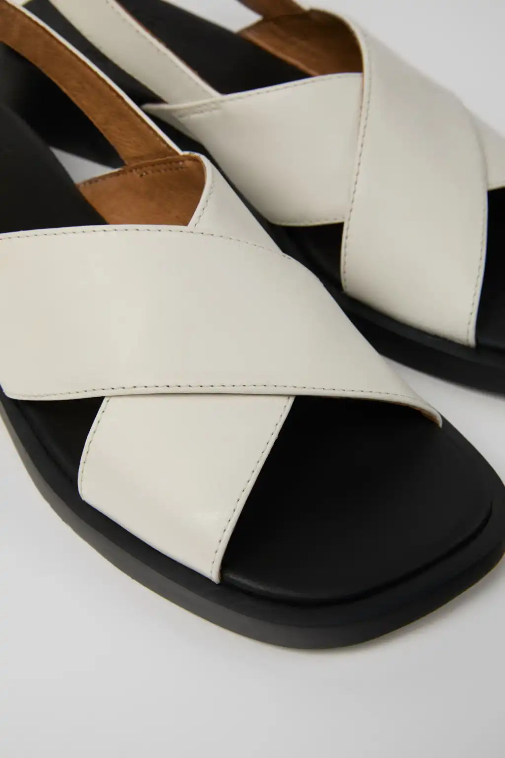 Dana Black Leather Sandals for Women.