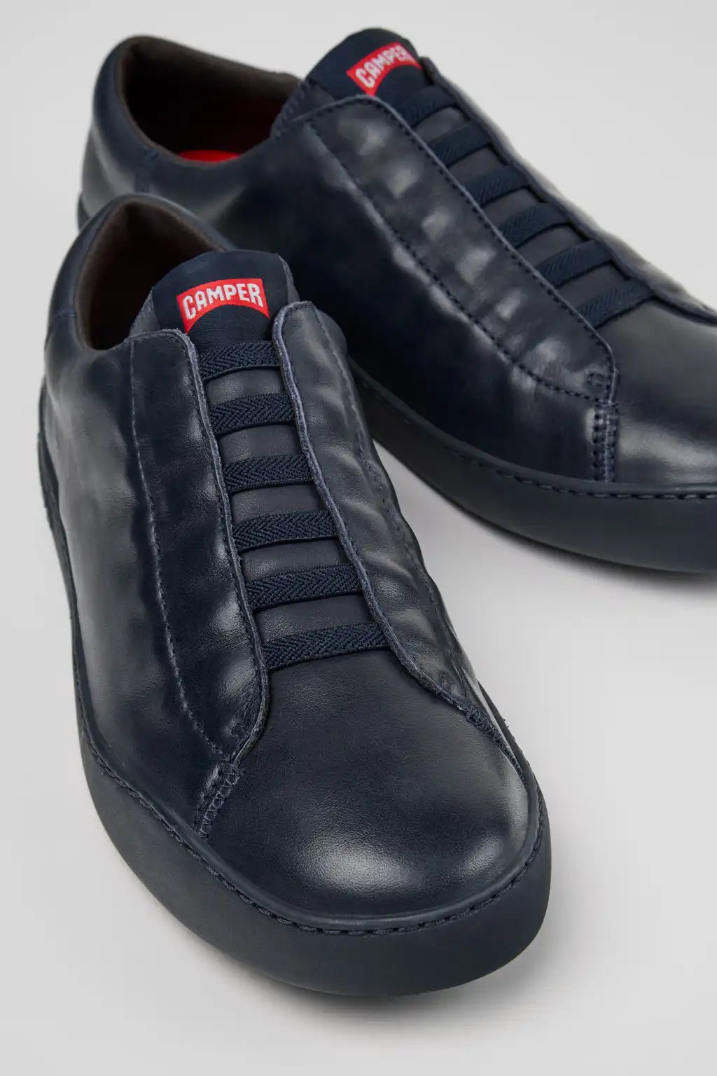 Peu Touring Black Leather Sneakers for Men.