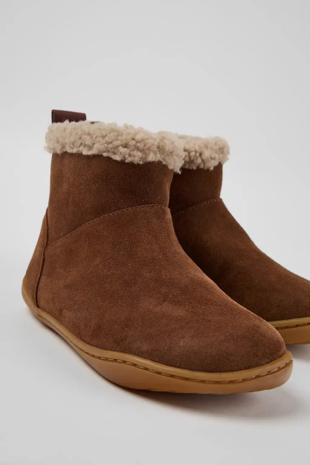 Peu Black Suede Ankle Boots for Children.