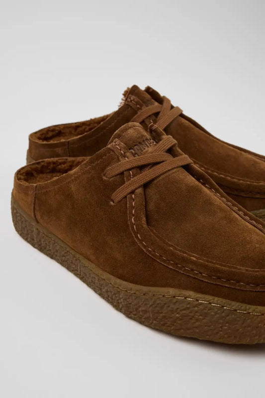 Peu Terreno Brown Suede Shoes for Women.