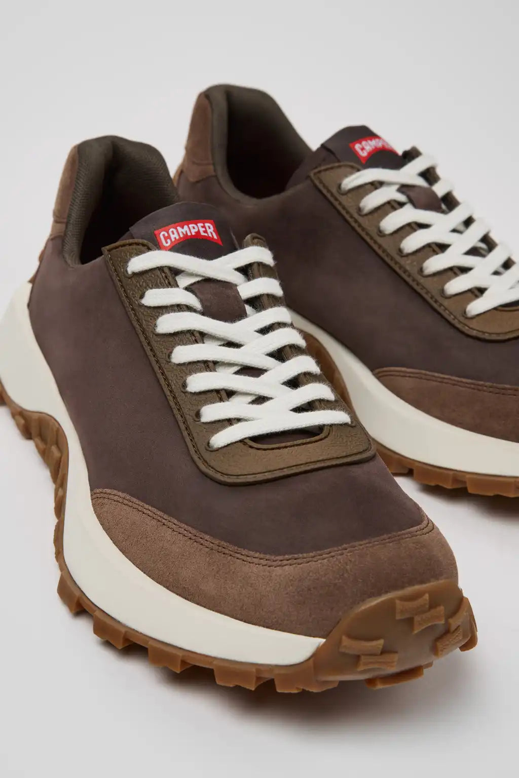 Drift Trail Black Leather and Nubuck Sneakers for Men.