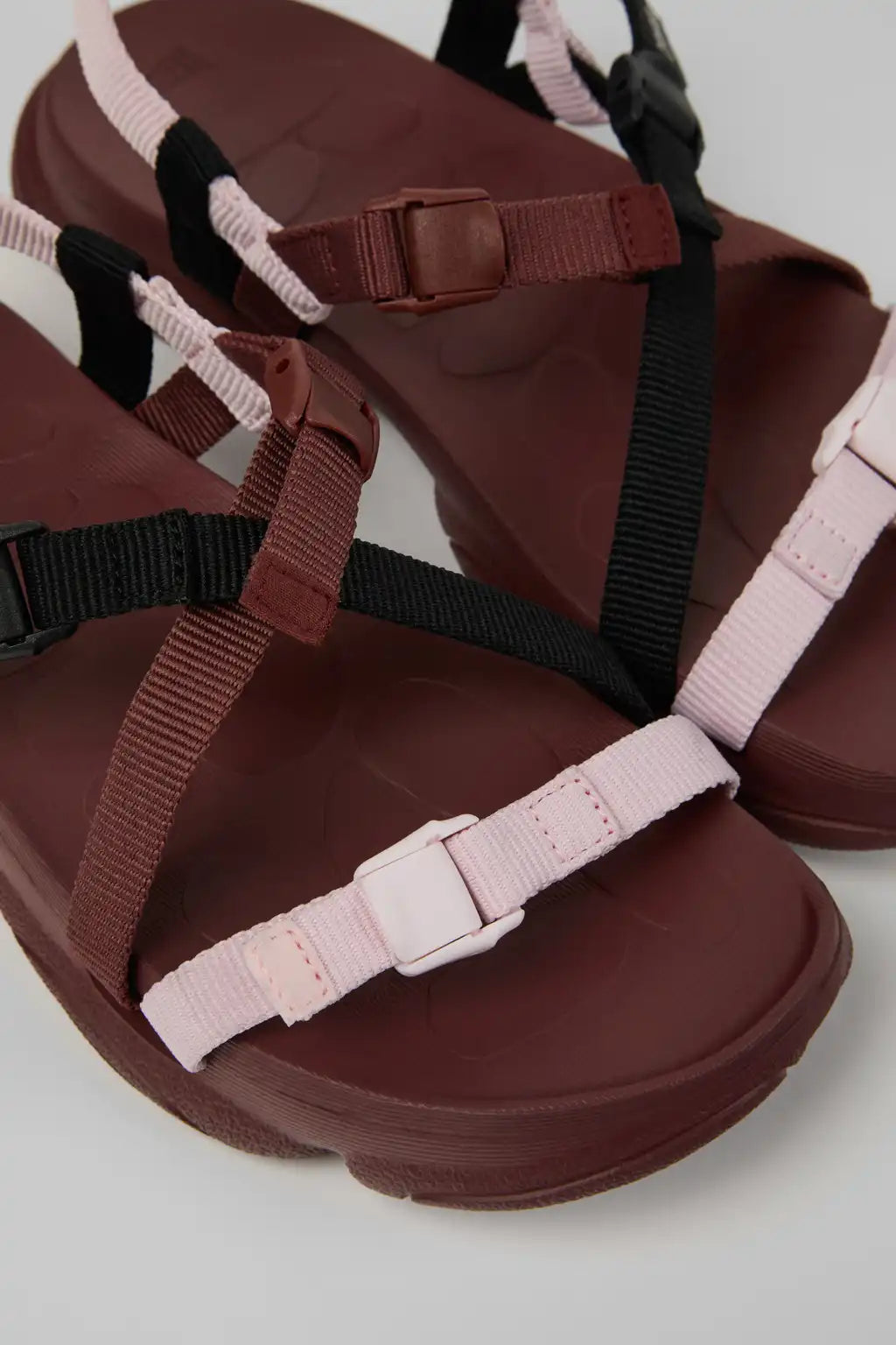 Karst Sandal Gray and Beige Textile Sandals for Women.