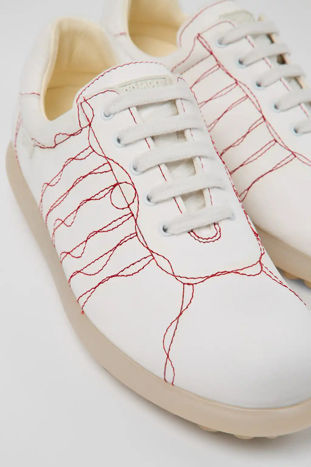 Twins White Leather Shoe for Women