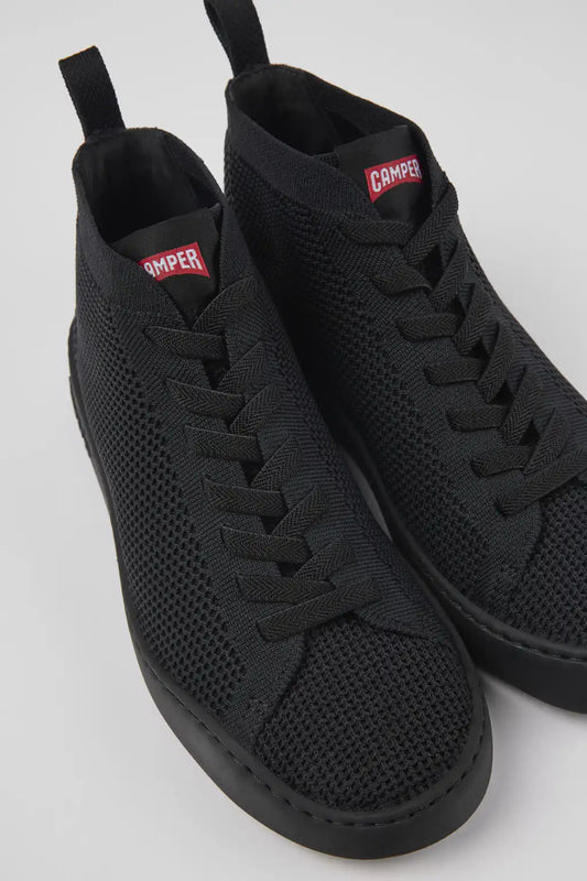 Peu Touring Black one-piece knit sneakers for women