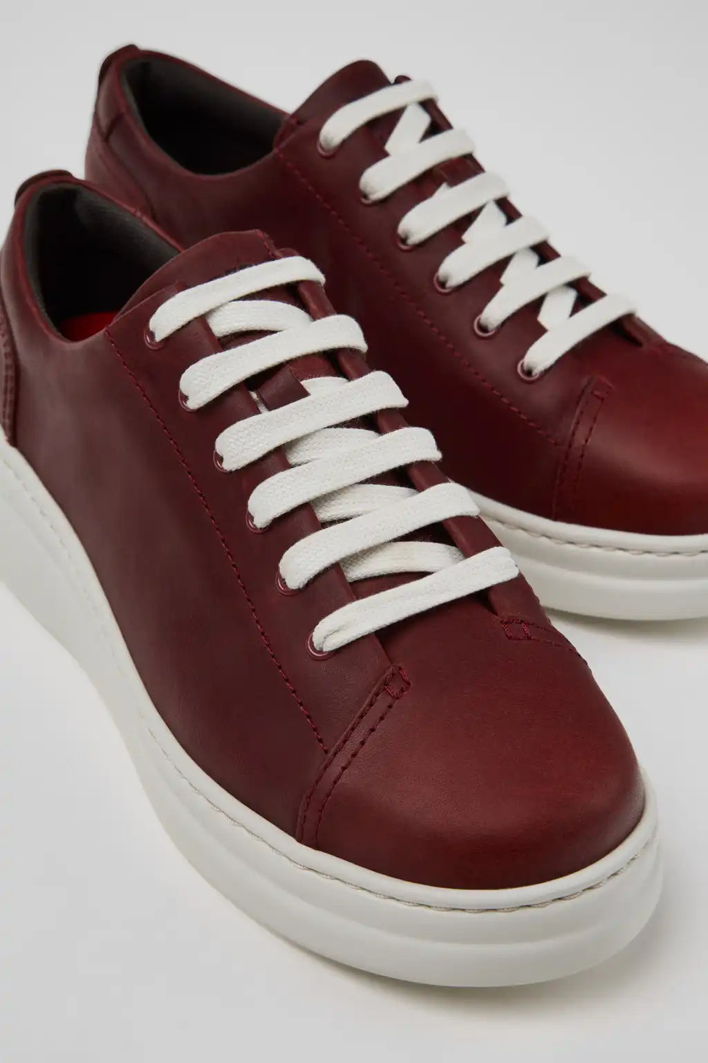Runner Up Pink Leather Sneakers for Women.