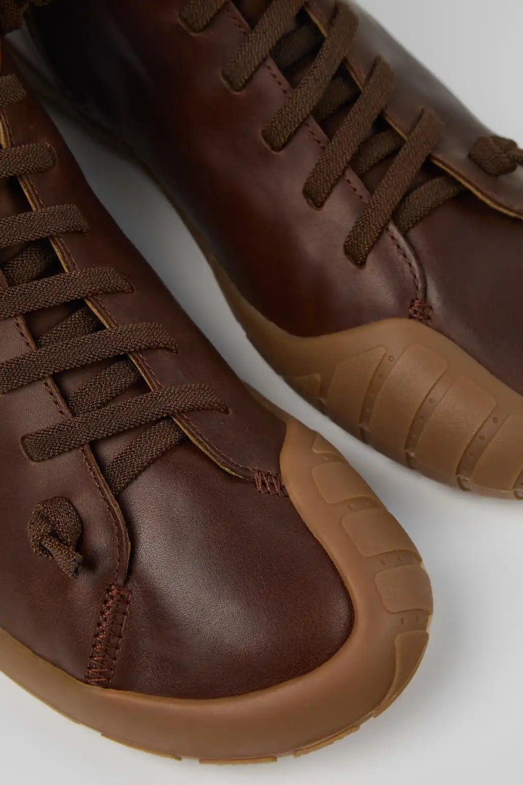 Peu Path+ Black Leather Ankle Boots for Men.