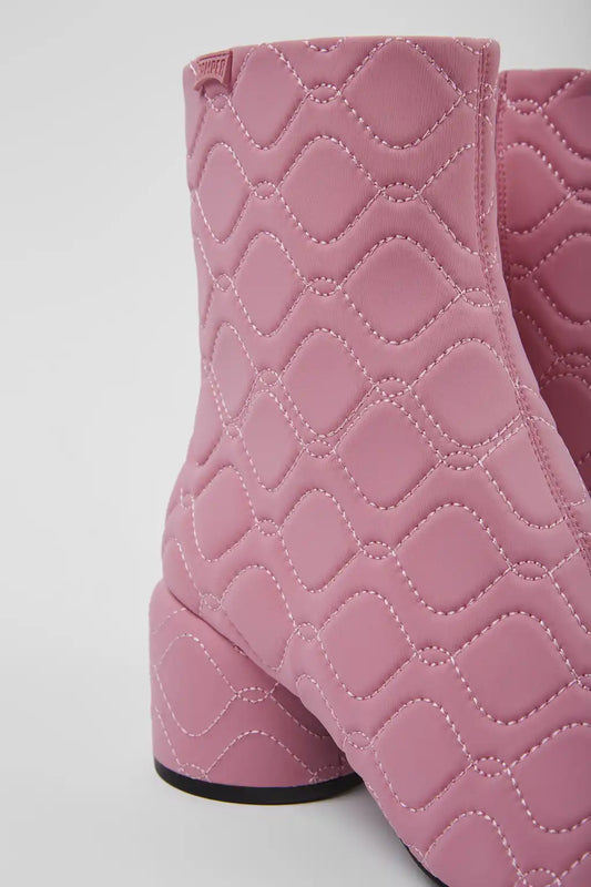 Niki Pink textile boots for women