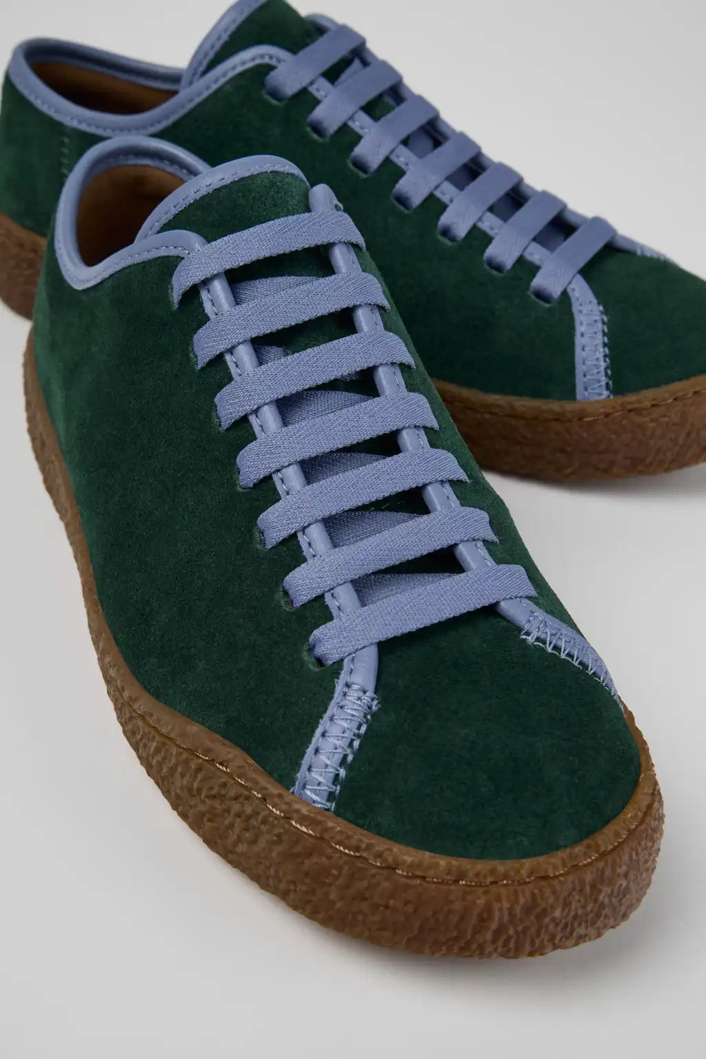Peu Terreno Brown and Gray Nubuck and Leather Shoes for Women.