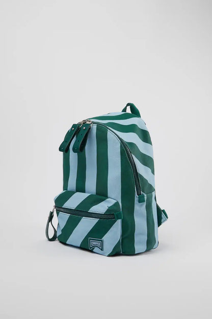 Ado Small blue and green recycled cotton backpack