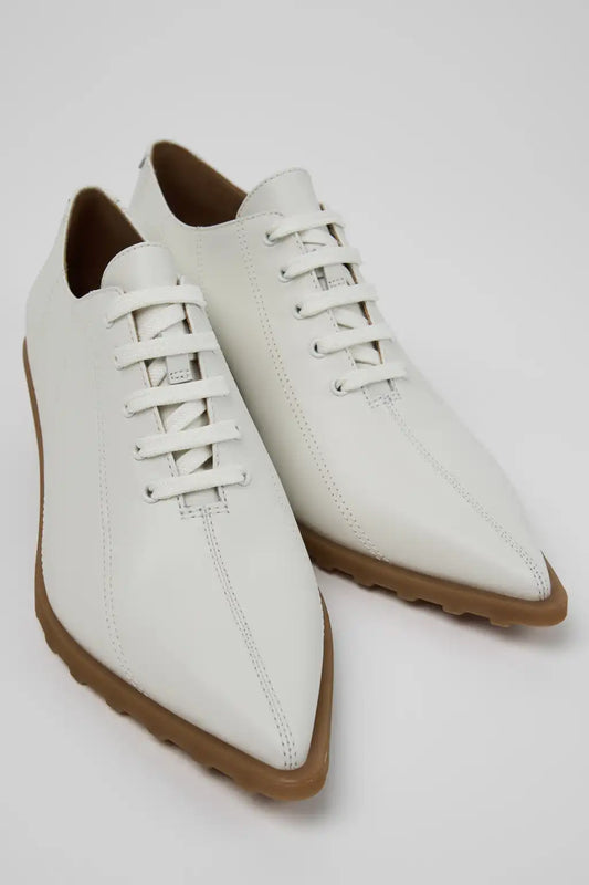 Anita White Leather Shoes for Women.