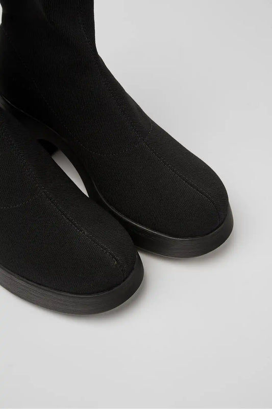 Thelma TENCEL® Black textile women's boots