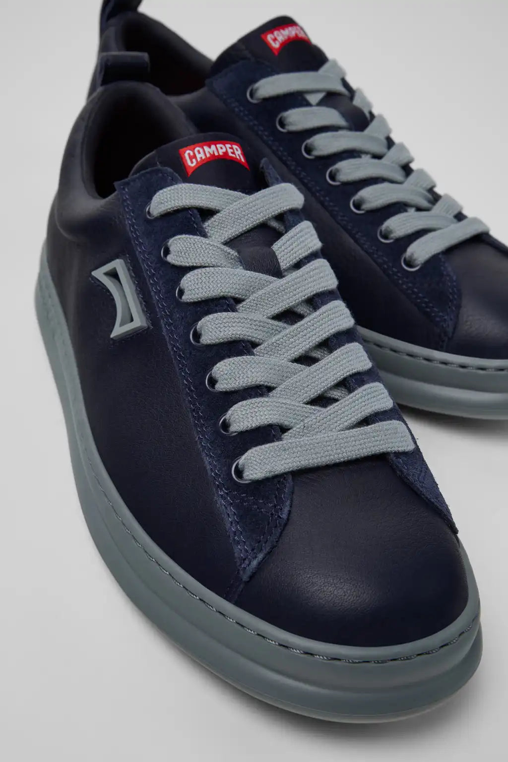 Runner White Leather and Nubuck Sneakers for Men.