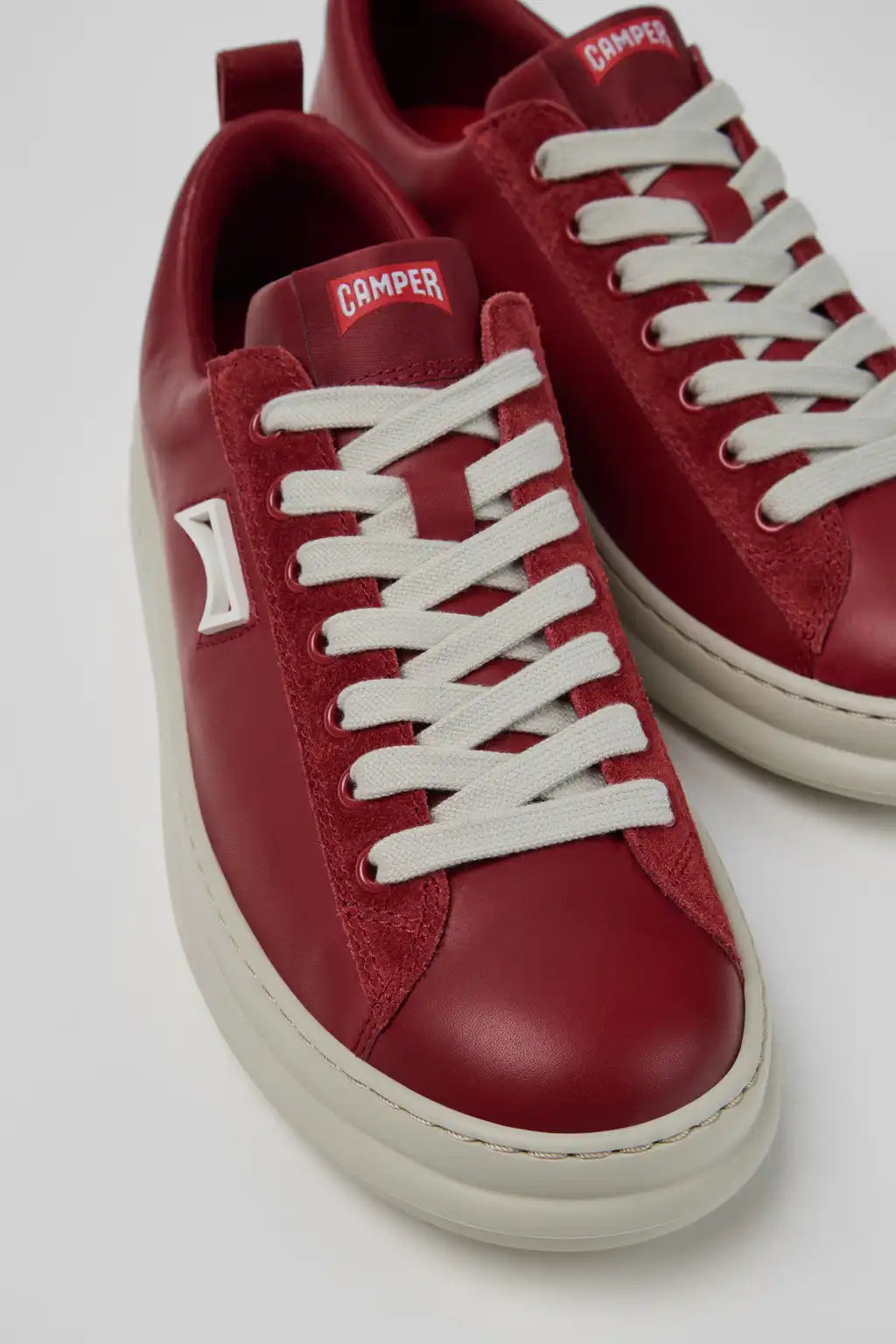 Runner White Leather and Nubuck Sneakers for Men.