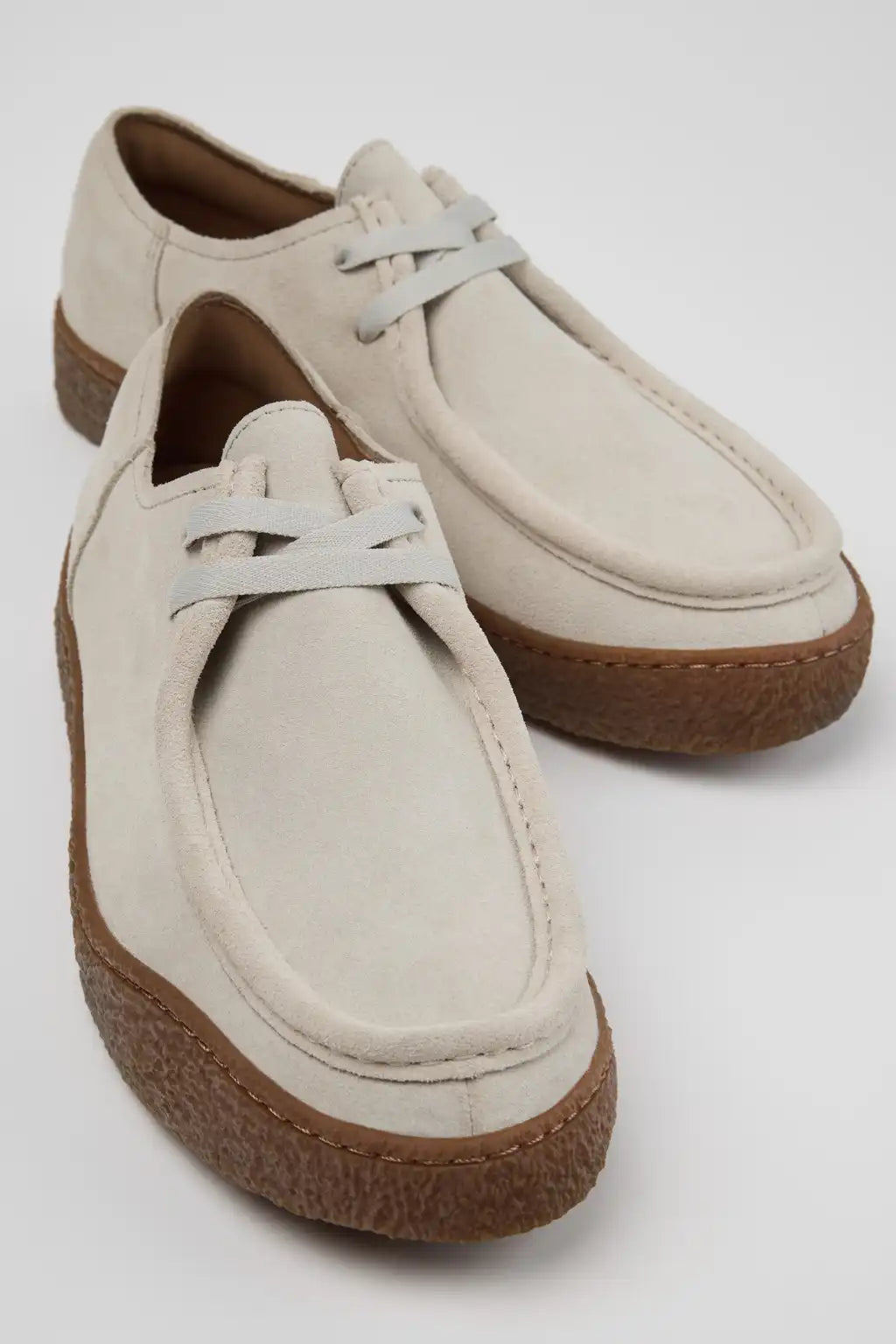 Peu Terreno Beige Suede Shoes for Men.