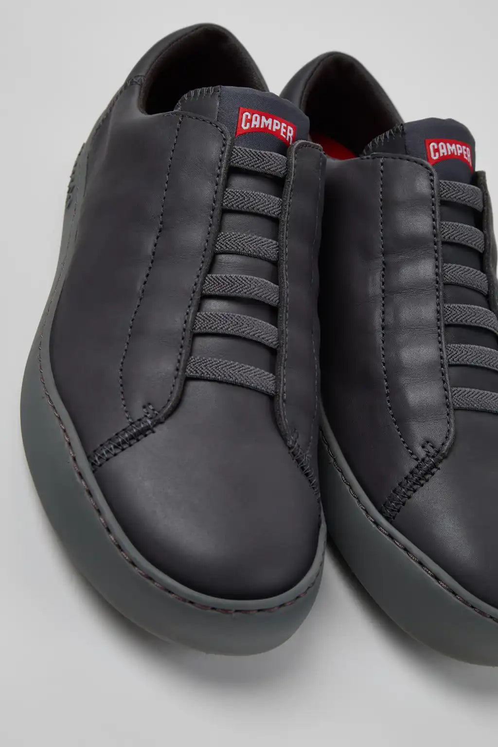 Peu Touring Black Leather Sneakers for Men.