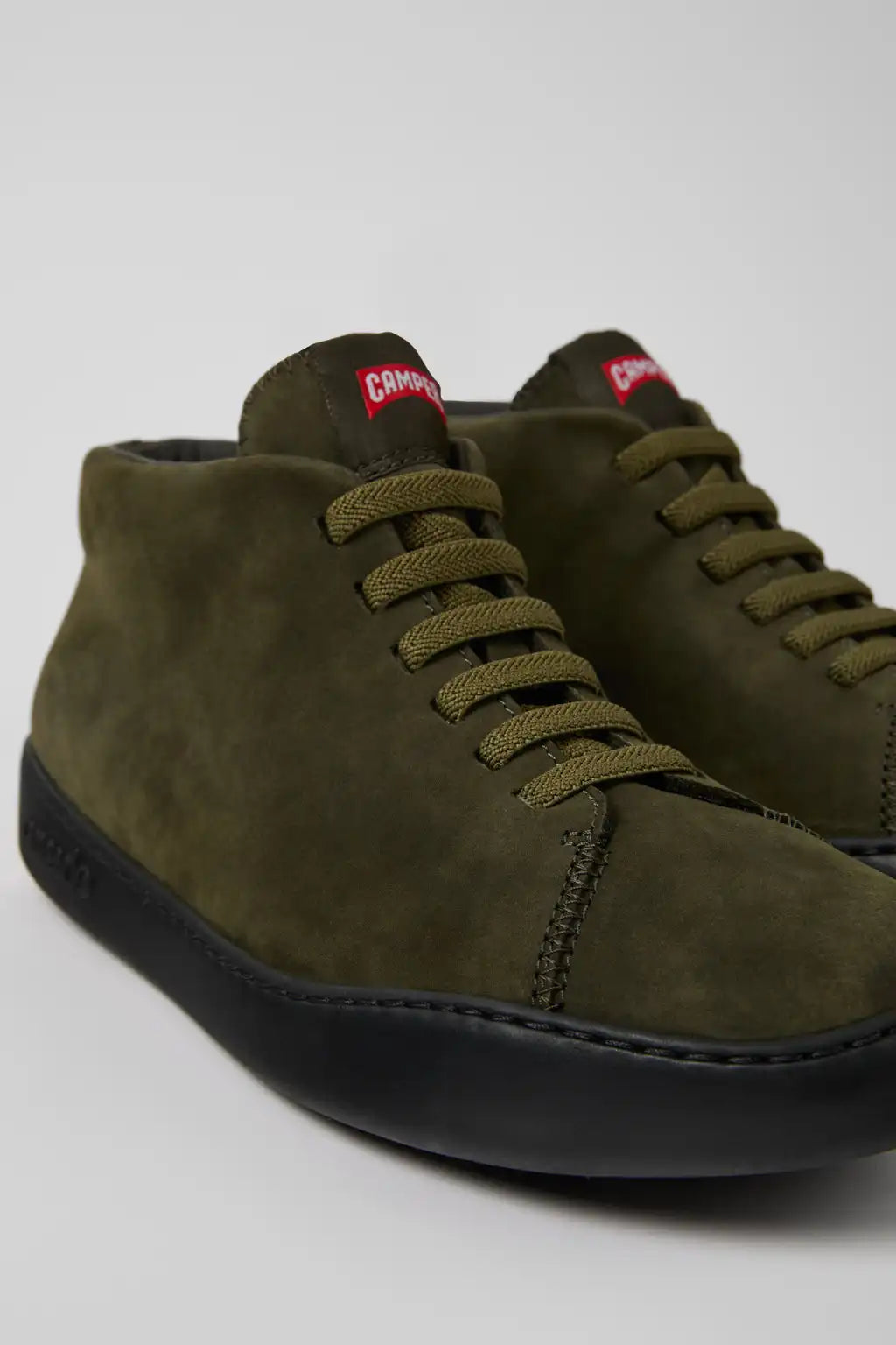 Peu Touring Black Leather Sneakers for Men.