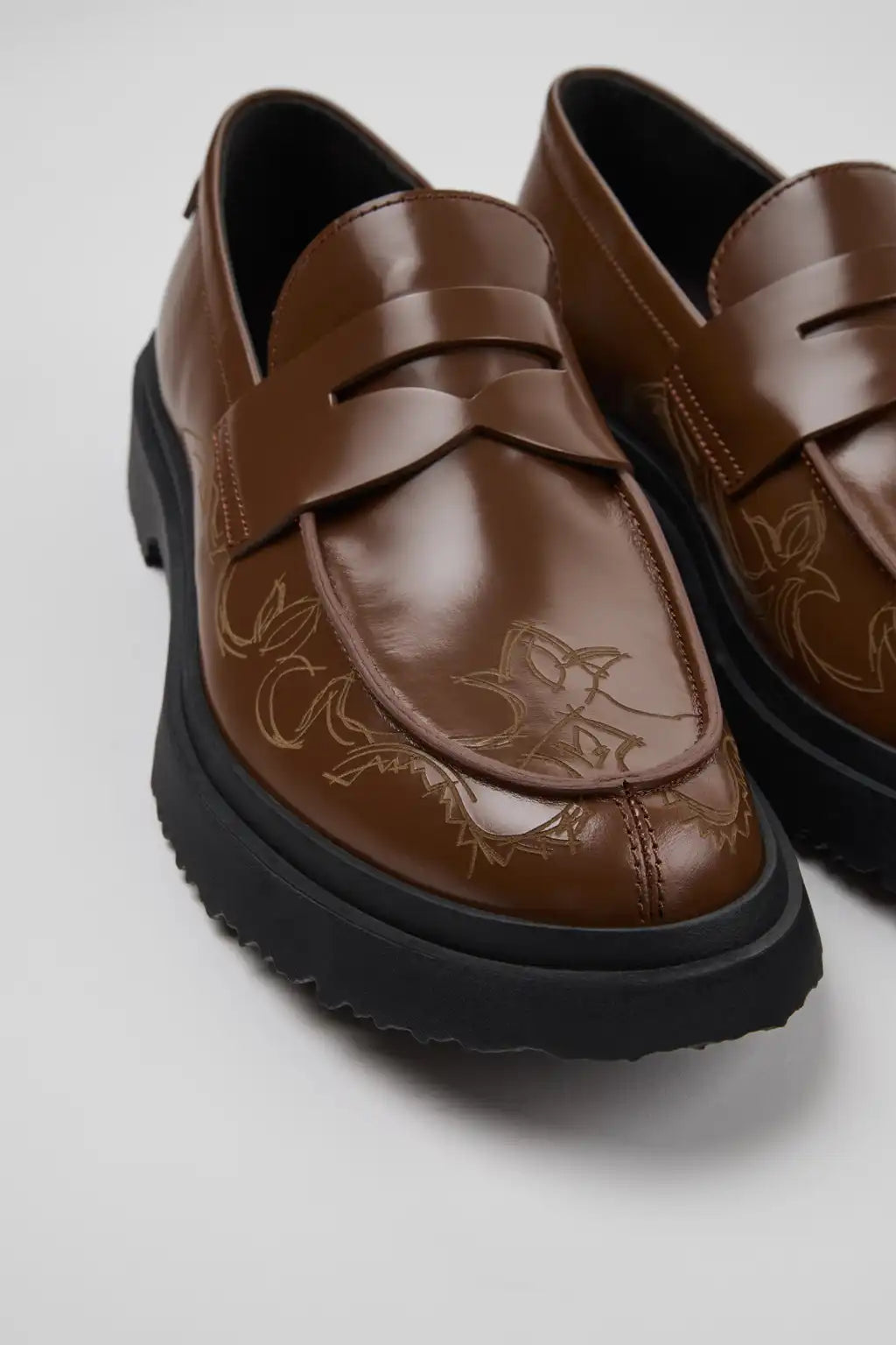 Walden Black Leather Moccasins for Men.
