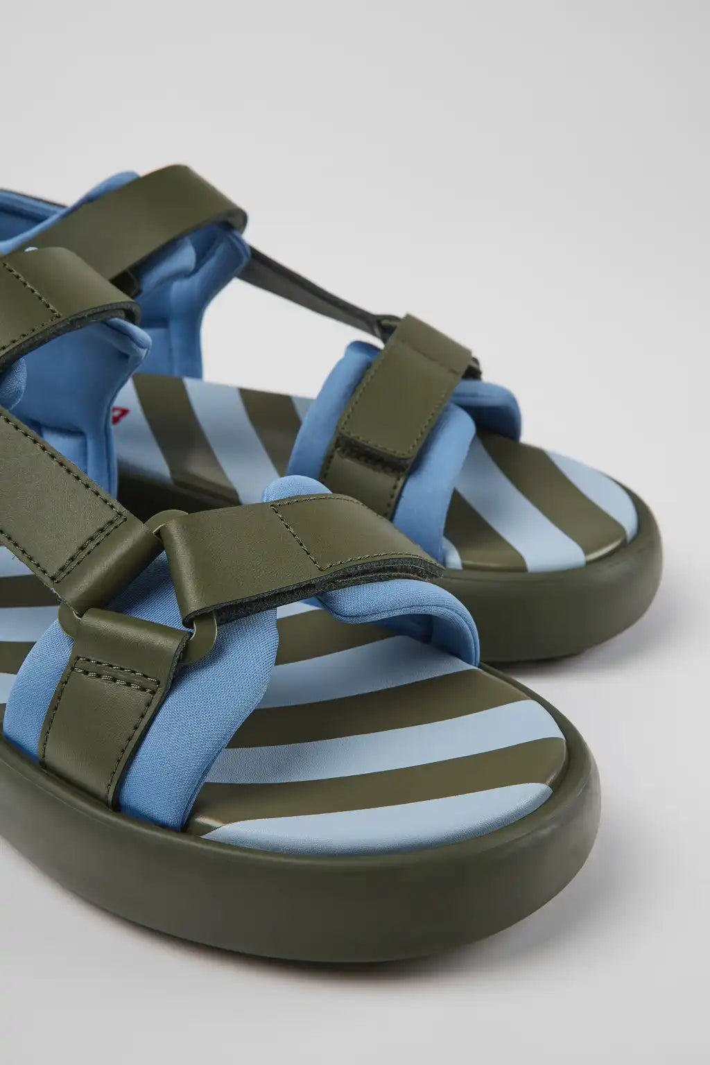 Pelotas Flota Black leather and textile sandals for men