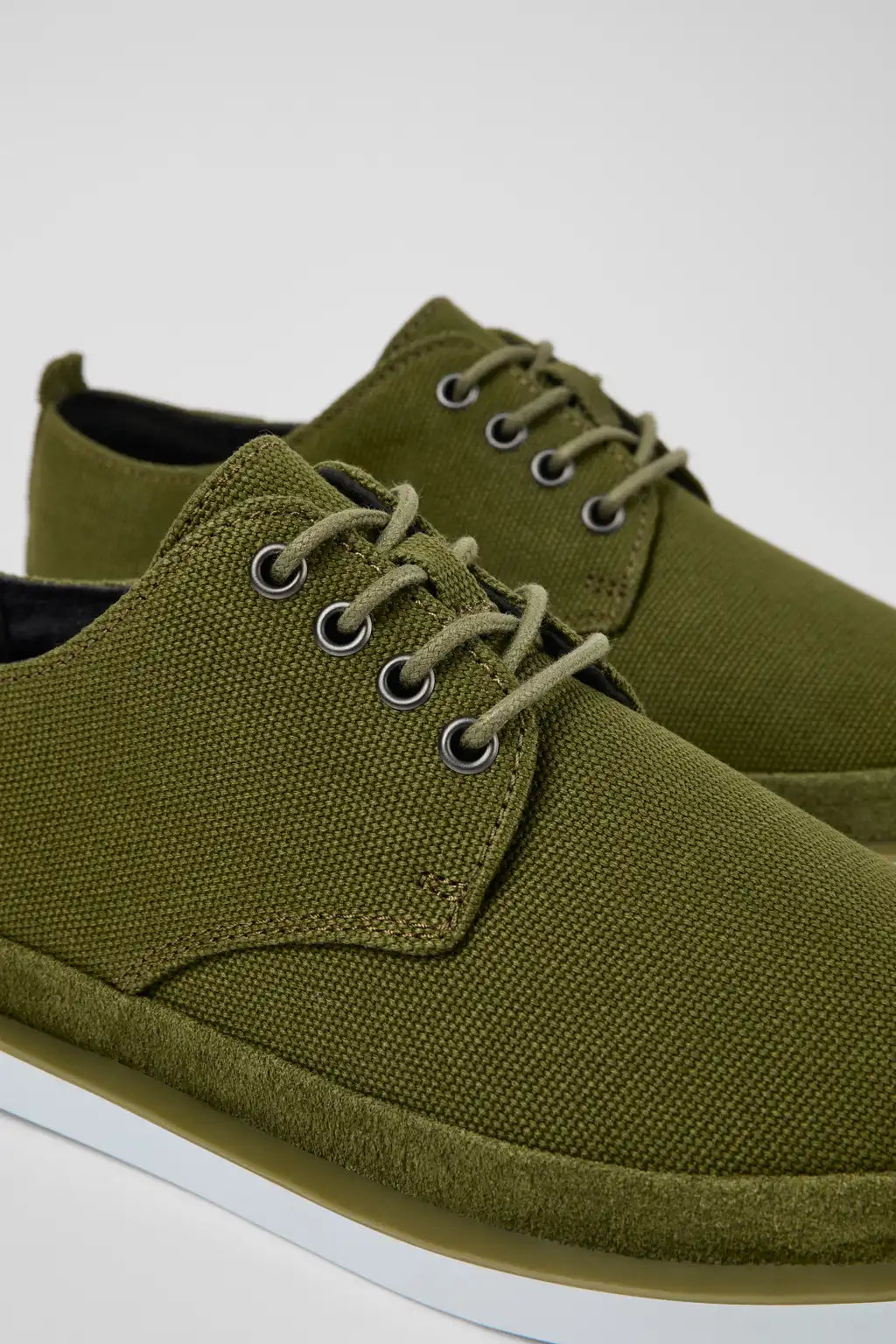 Wagon Blue Recycled Cotton and Nubuck Shoes for Men.