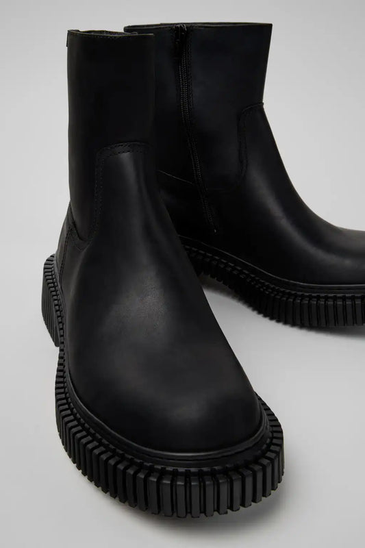 Pix Berlin Black Nubuck Ankle Boots for Men.