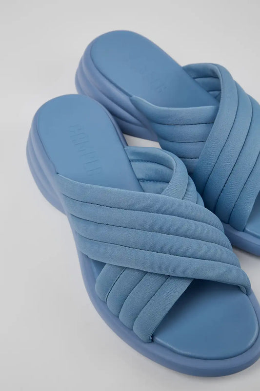 Spiro Blue Textile Cross-strap Sandal for Women