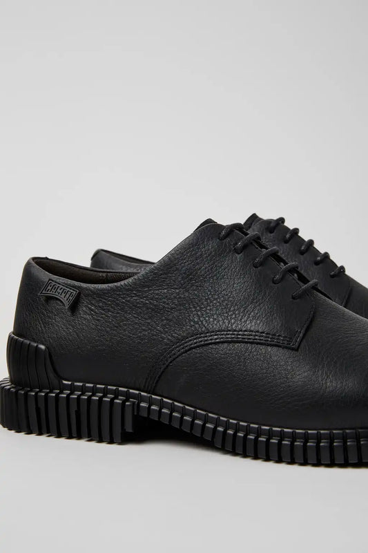 Pix Black Leather Shoes for Men.