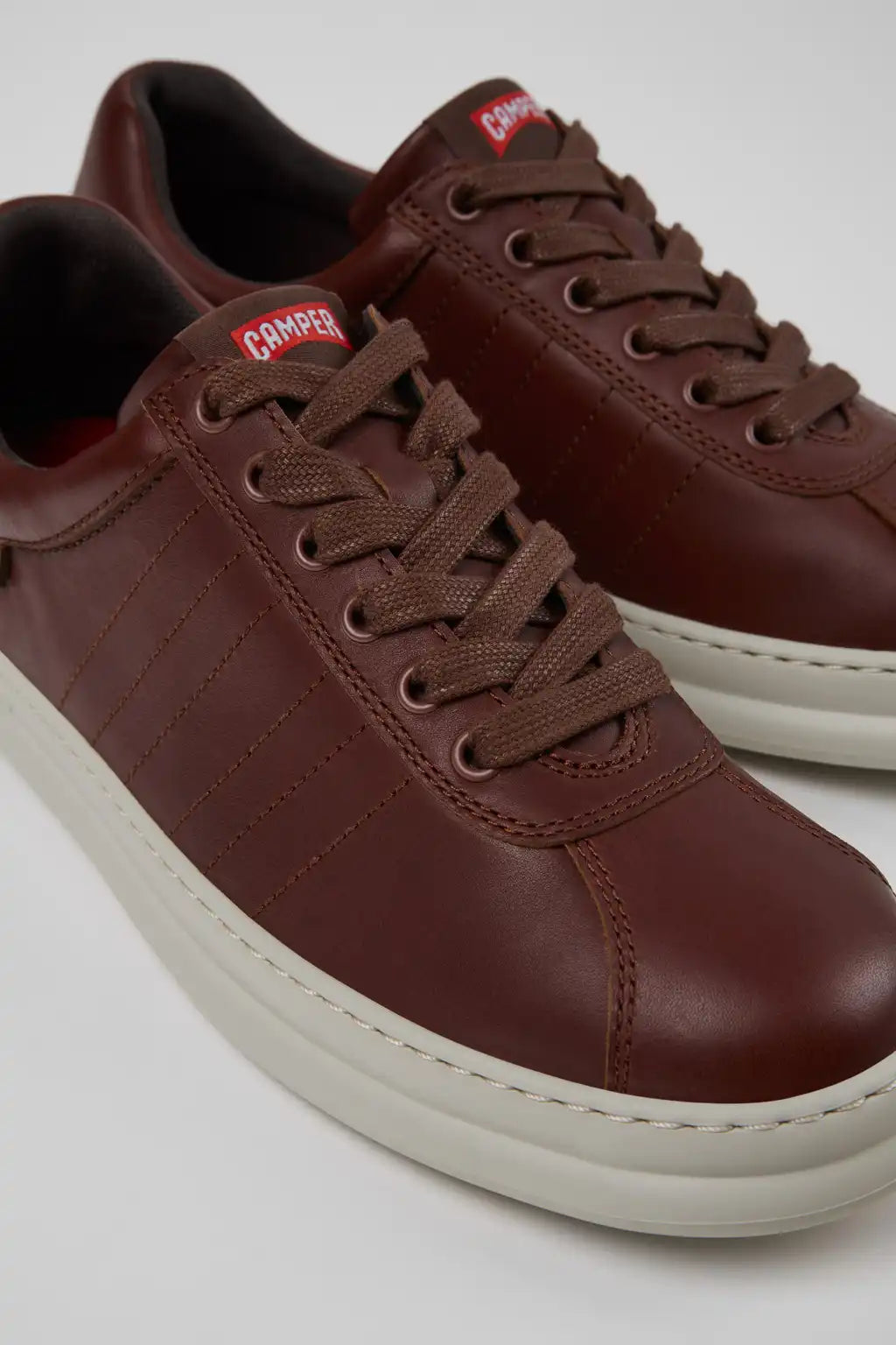Runner Brown Leather Sneakers for Men.