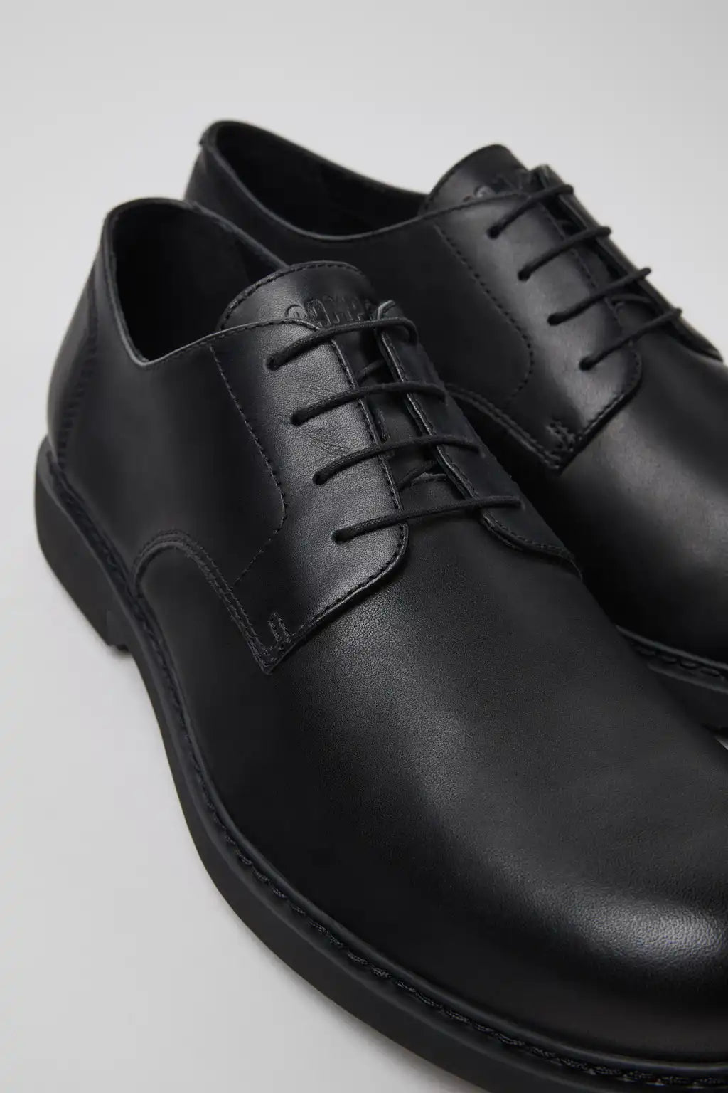 Neuman Brown Leather Shoes for Men.