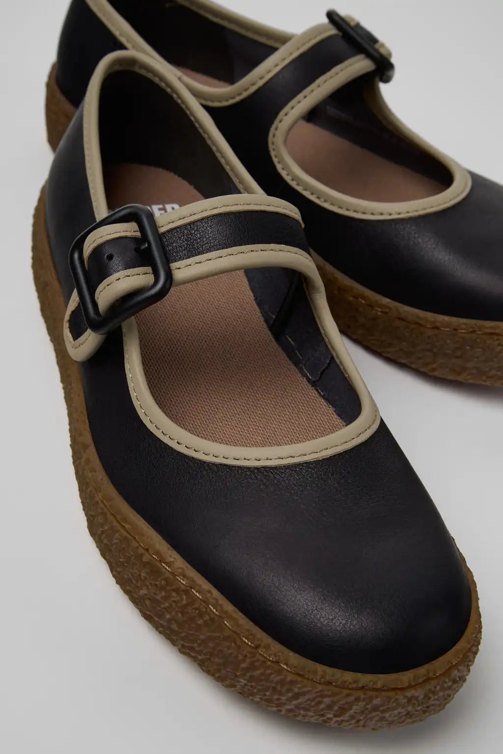 Peu Terreno Blue Suede and Leather Ballerinas for Women.