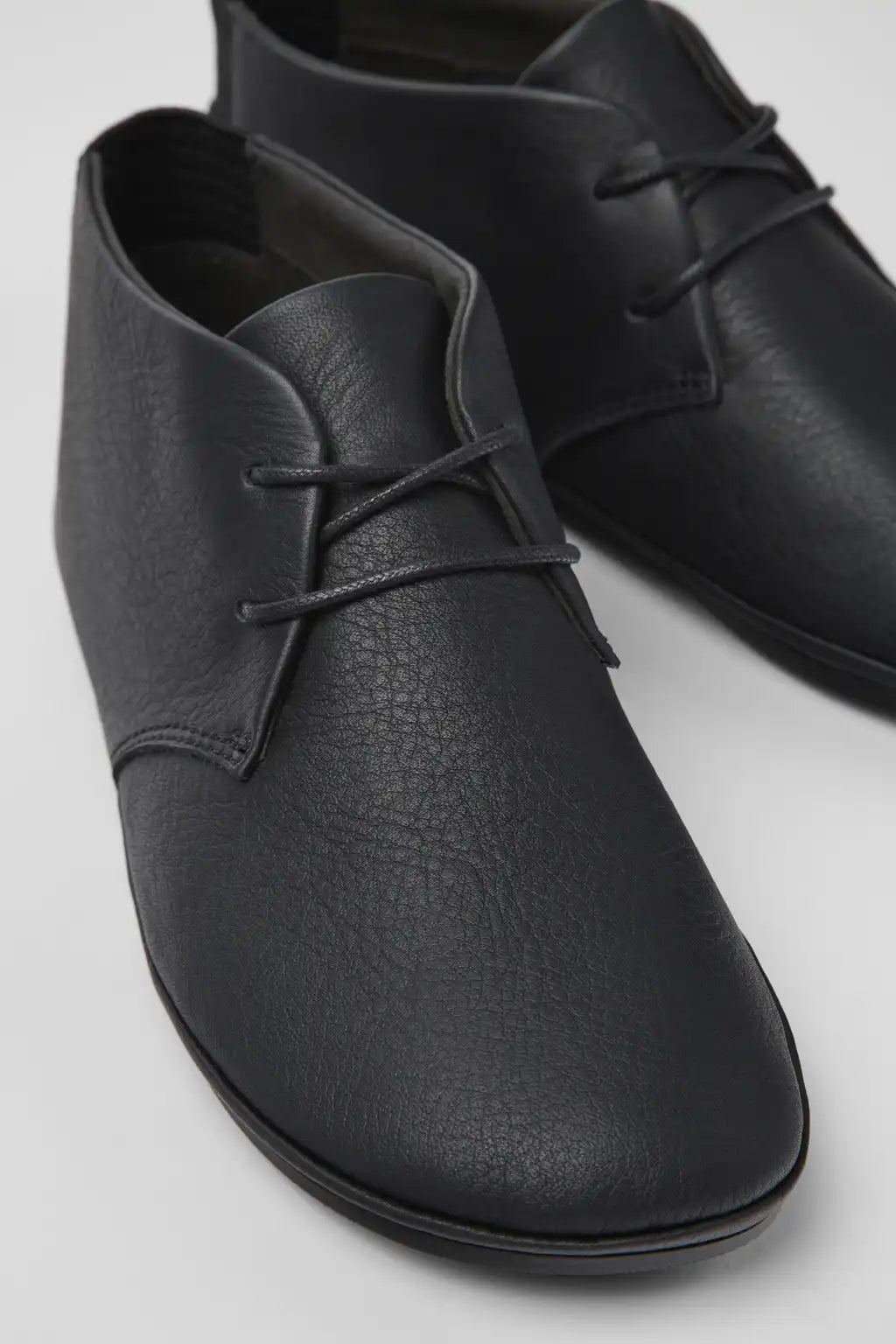 Right Nina Black Leather Ankle Boots for Women.