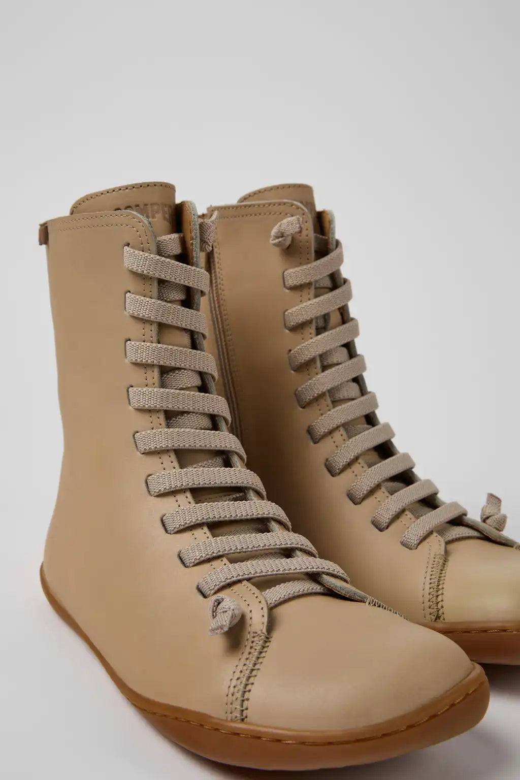 Peu Black Leather Ankle Boots for Women.