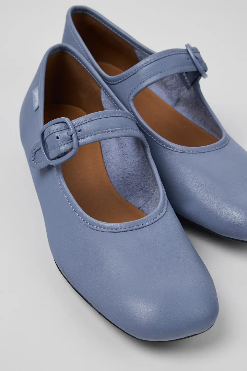 Casi Myra Black Leather Shoes for Women.