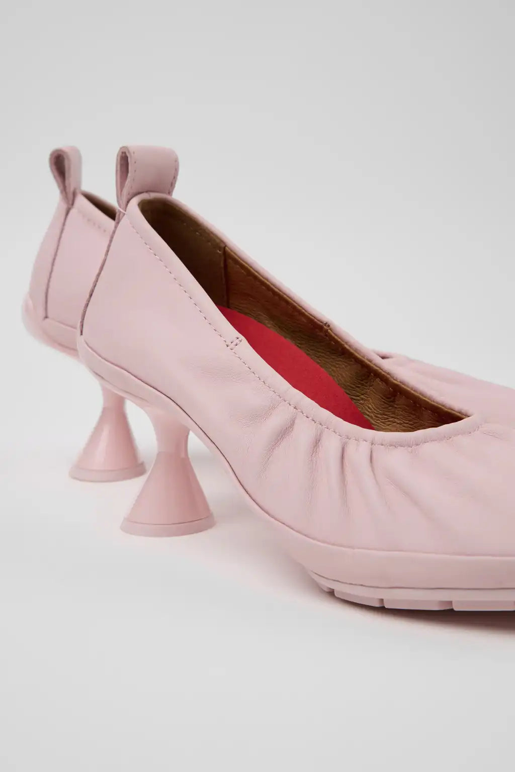 Right Left Brown Nubuck Ballerinas for Women.