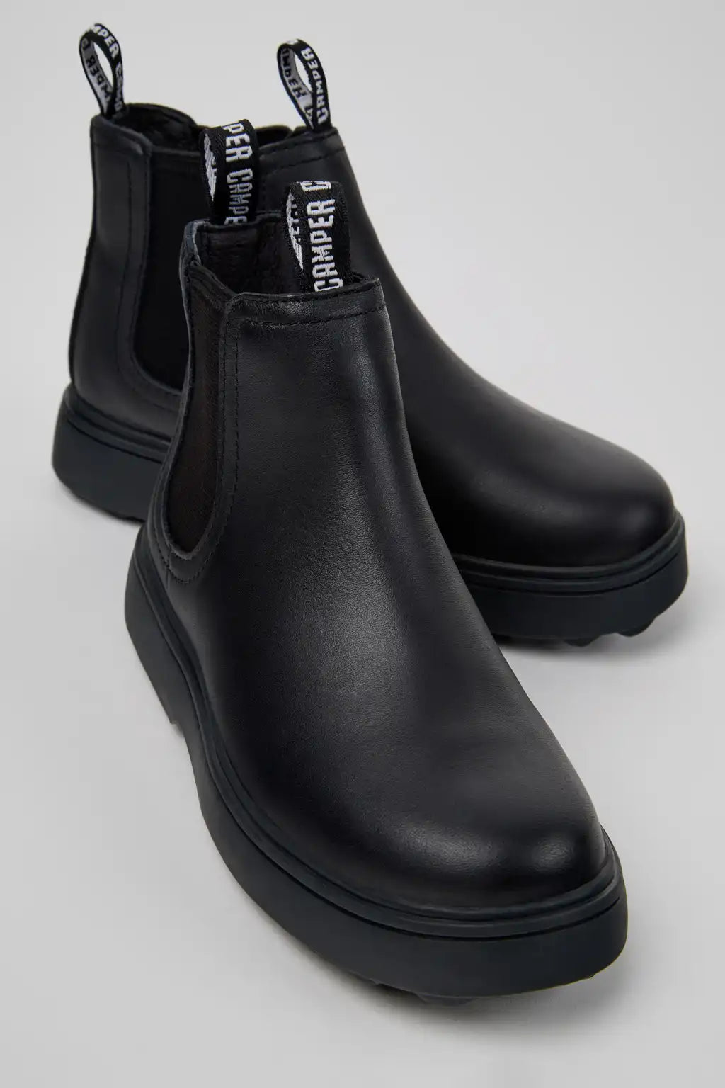 Norte Burgundy Leather Ankle Boots for Children.