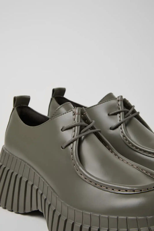 Pix BCN Gray Leather Shoes for Women.